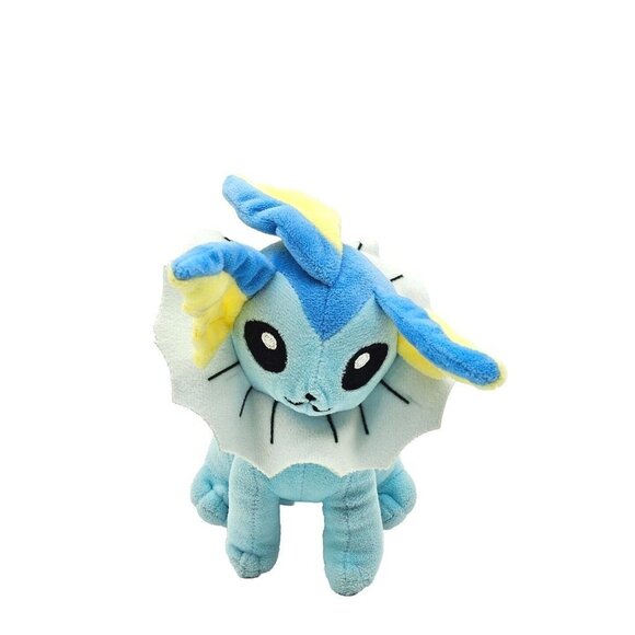 Tomy Pokemon Plush Toy Vaporeon 8" Stuffed Animal Doll Eevee Evolution 2017 - Picture 1 of 9